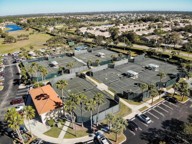 drone / aerial view with a residential view