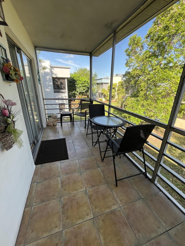 view of sunroom