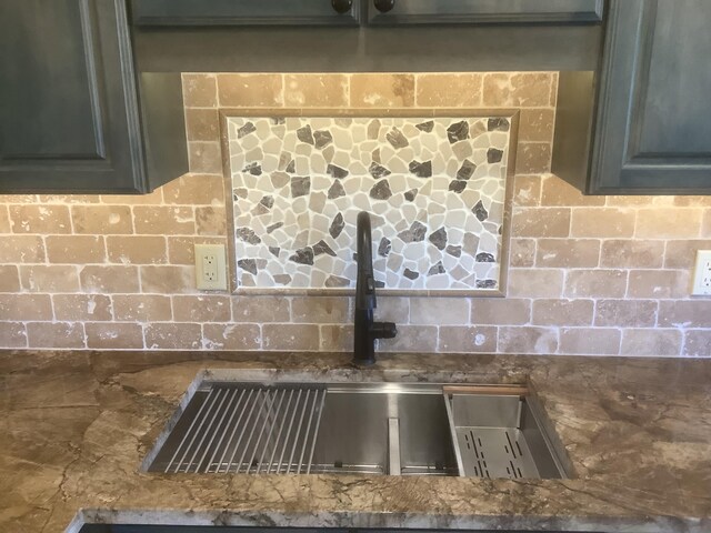 interior details with dark stone countertops