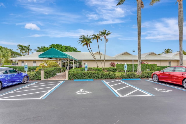 view of uncovered parking lot