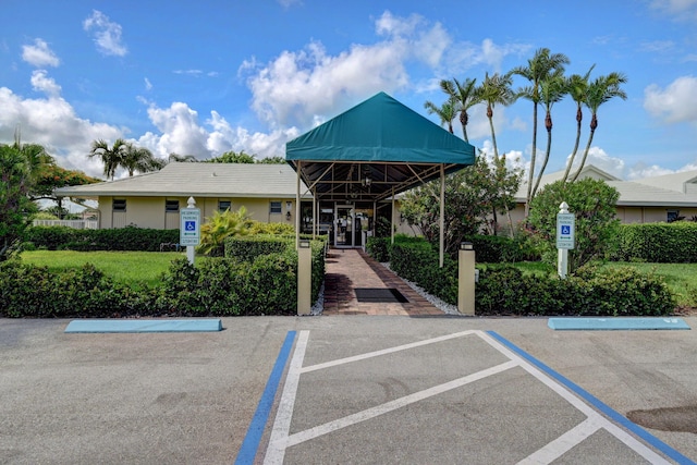 view of uncovered parking lot