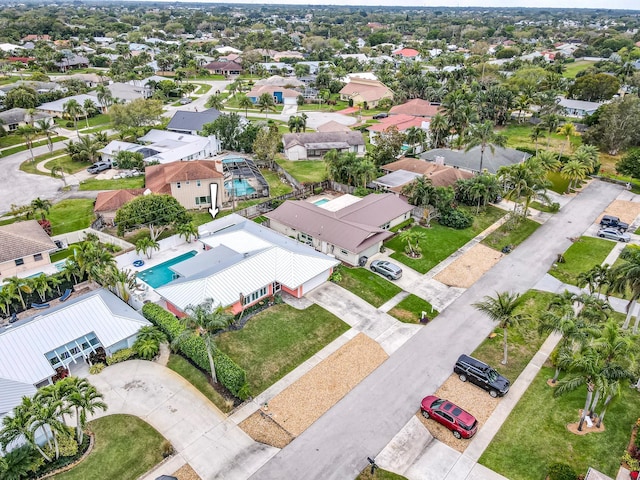 aerial view featuring a residential view