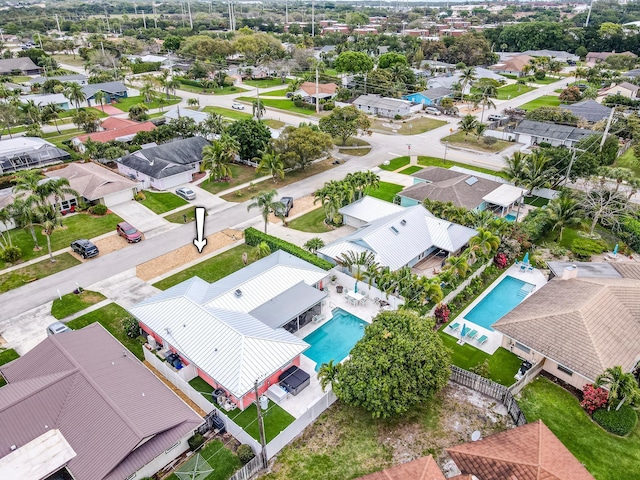 birds eye view of property featuring a residential view