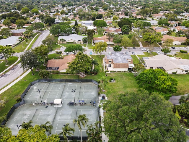 drone / aerial view with a residential view