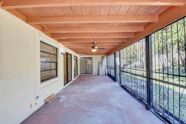 view of patio / terrace with ceiling fan