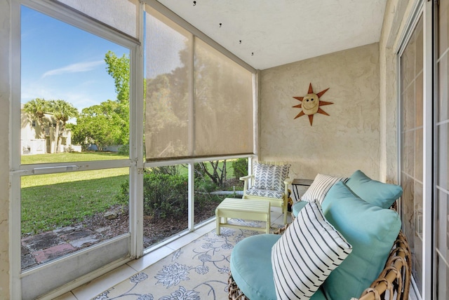 view of sunroom