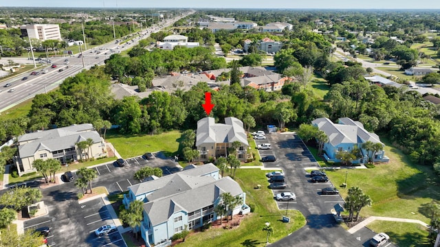 drone / aerial view featuring a residential view