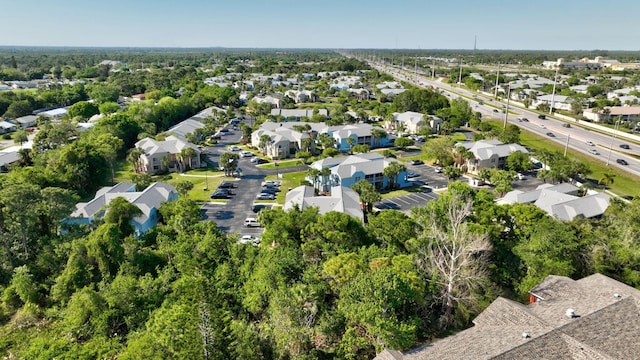 aerial view with a residential view