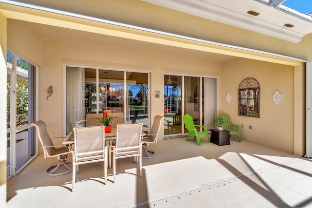 view of patio / terrace featuring outdoor dining area