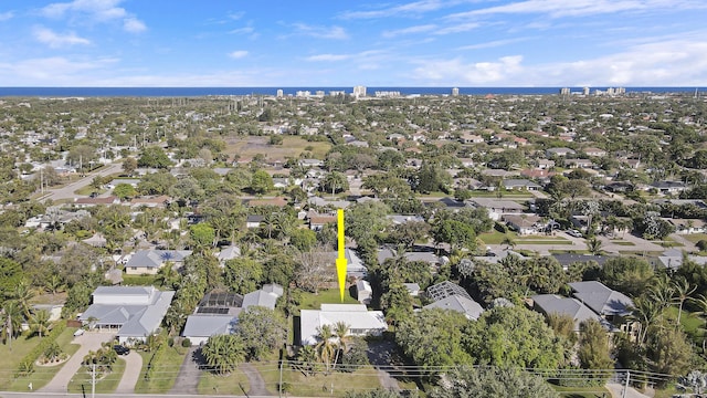 aerial view featuring a residential view