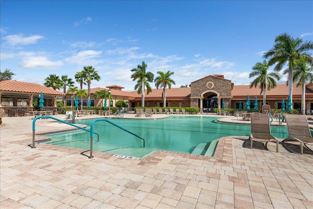 pool featuring a patio