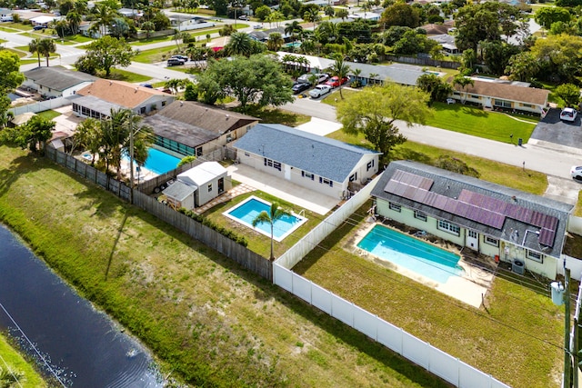 aerial view with a residential view