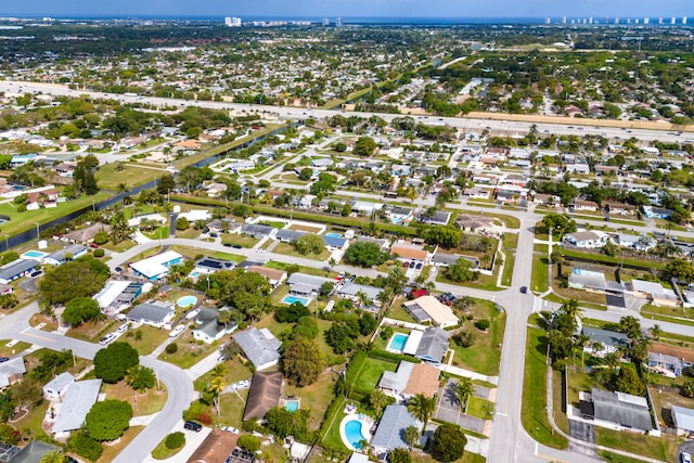 drone / aerial view featuring a residential view