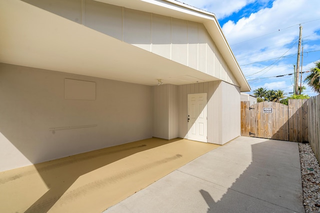 view of patio / terrace featuring fence