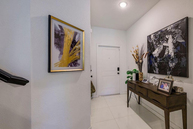 view of tiled entrance foyer