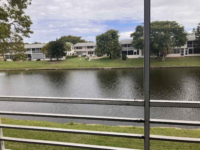 property view of water with a residential view