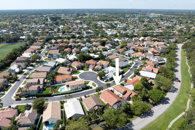 birds eye view of property featuring a residential view