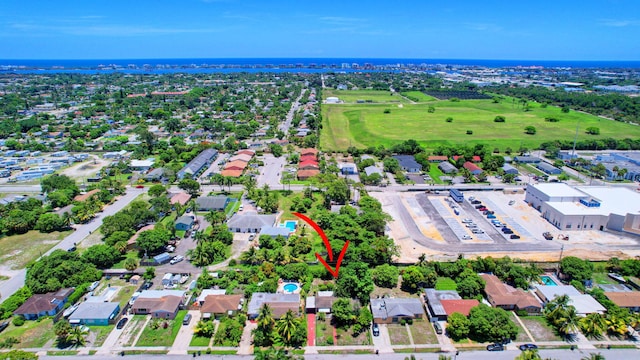 drone / aerial view featuring a residential view