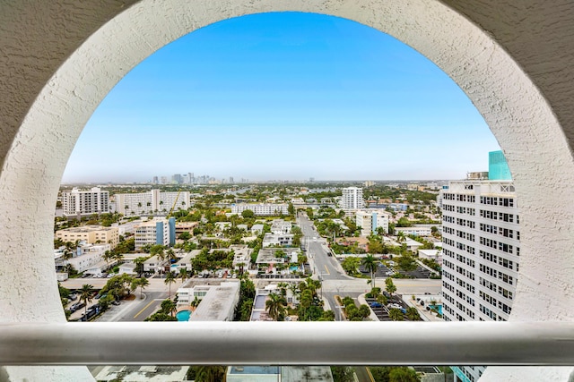 balcony with a city view