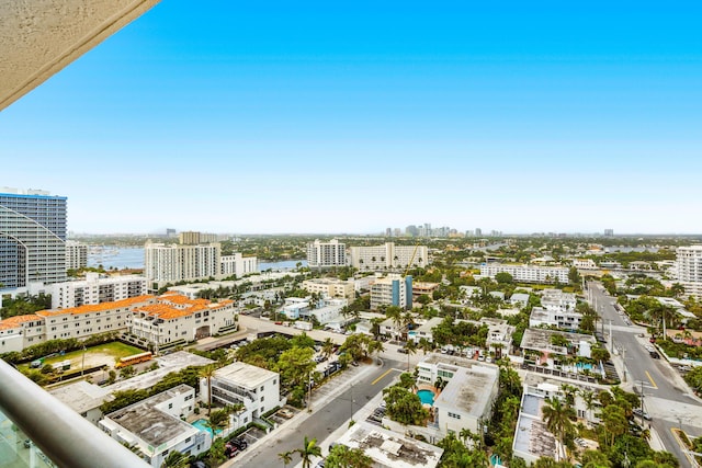 bird's eye view featuring a view of city