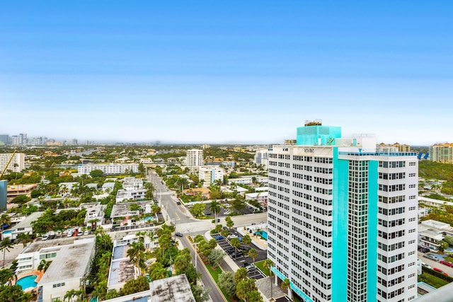 bird's eye view featuring a view of city