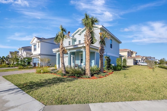 1396 Bushel Creek Xing, Loxahatchee, FL 33470 - view of property exterior with a yard, a residential view, driveway, and a garage