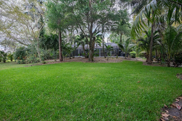 view of green lawn