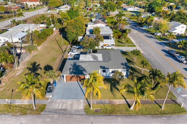 drone / aerial view with a residential view