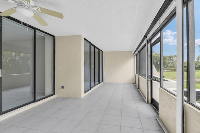6620 Boca De Mar Dr Unit 105, Boca Raton, FL 33433 - unfurnished sunroom with a ceiling fan