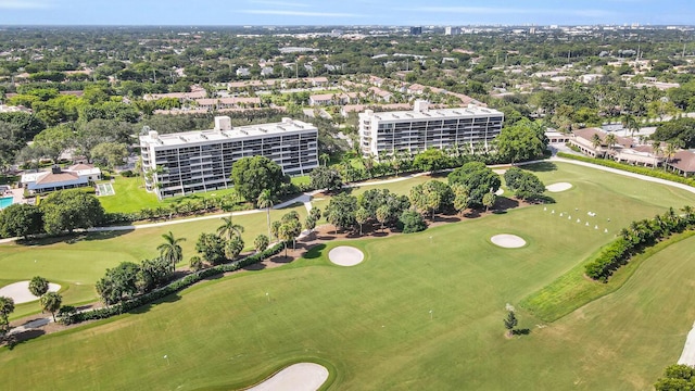 bird's eye view featuring golf course view