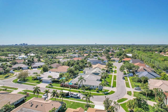 bird's eye view with a residential view