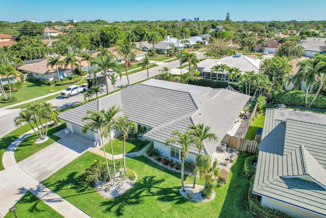 drone / aerial view featuring a residential view