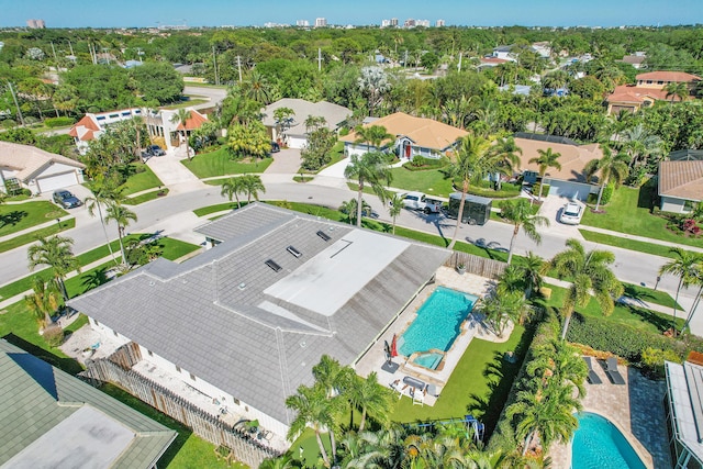 drone / aerial view featuring a residential view