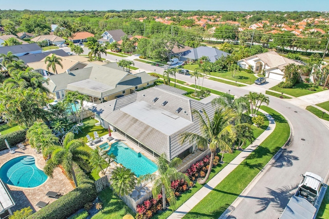 bird's eye view featuring a residential view