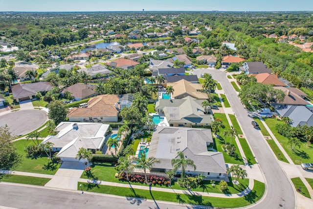 aerial view featuring a residential view