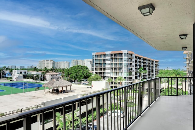 balcony featuring a view of city