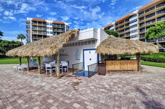 exterior space featuring outdoor dining space