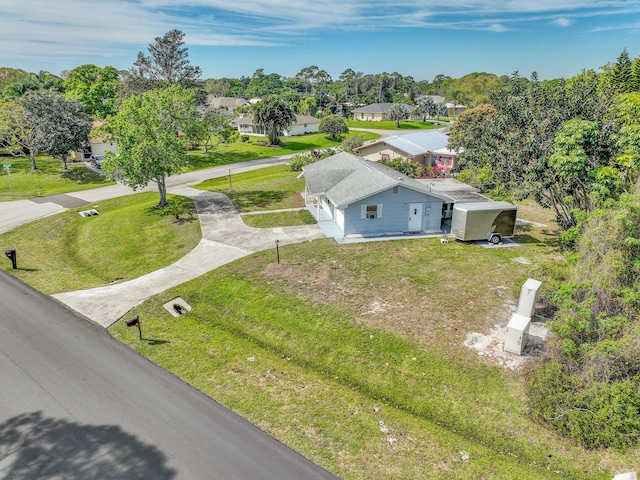 bird's eye view with a residential view