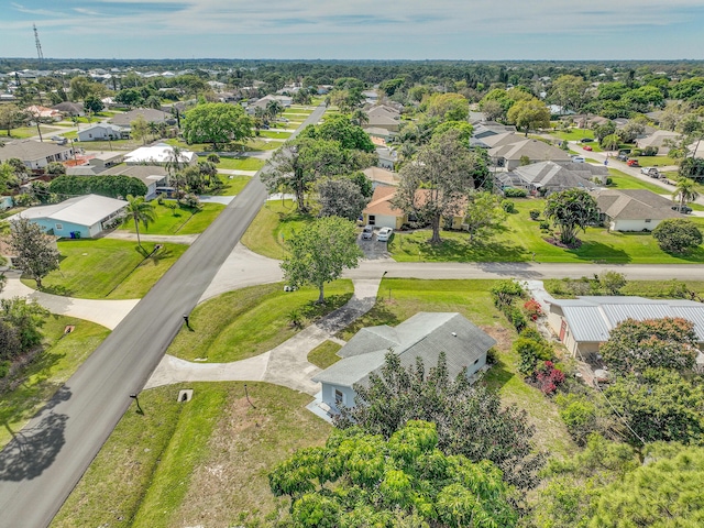 bird's eye view with a residential view