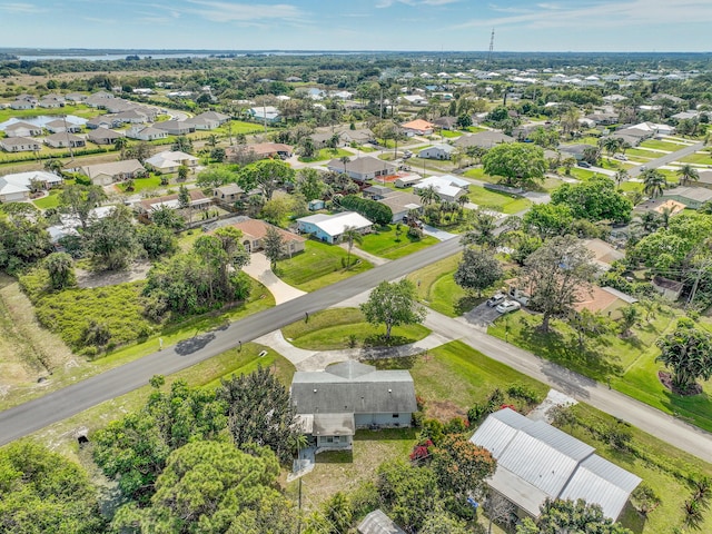 aerial view featuring a residential view