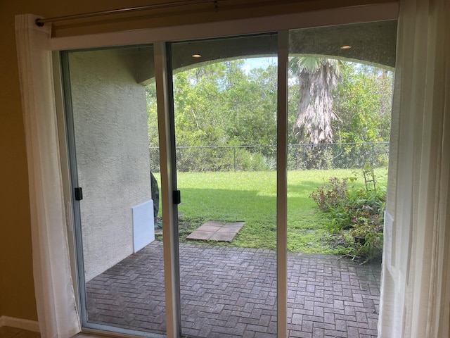 view of doorway to outside