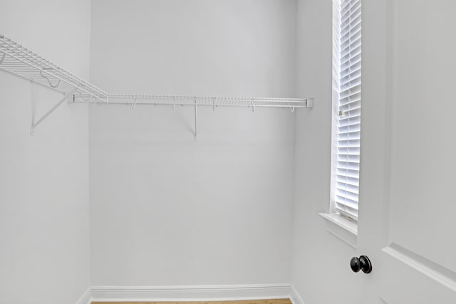view of walk in closet