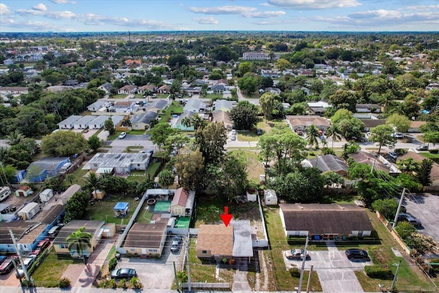 bird's eye view with a residential view