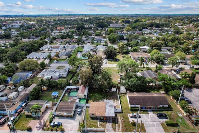 drone / aerial view with a residential view