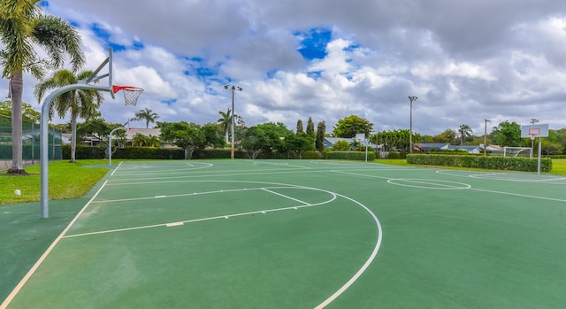 view of sport court featuring community basketball court