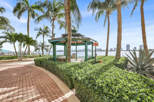 view of home's community with a gazebo