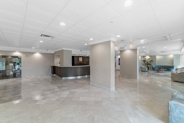 reception area featuring visible vents