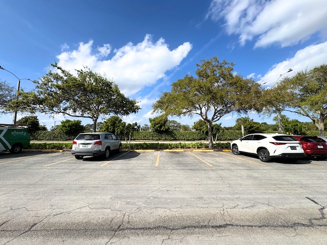 view of uncovered parking lot