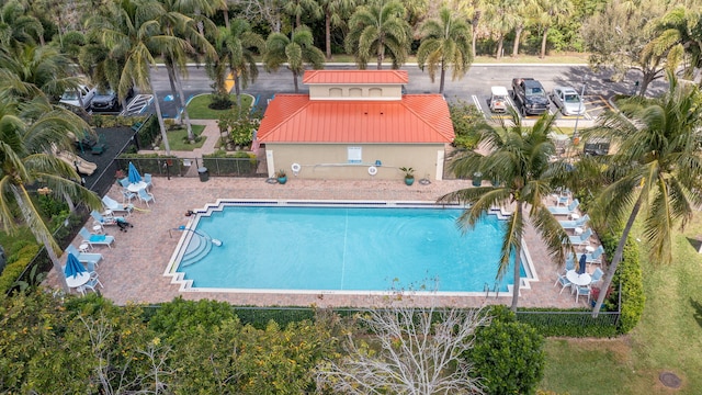 pool featuring fence