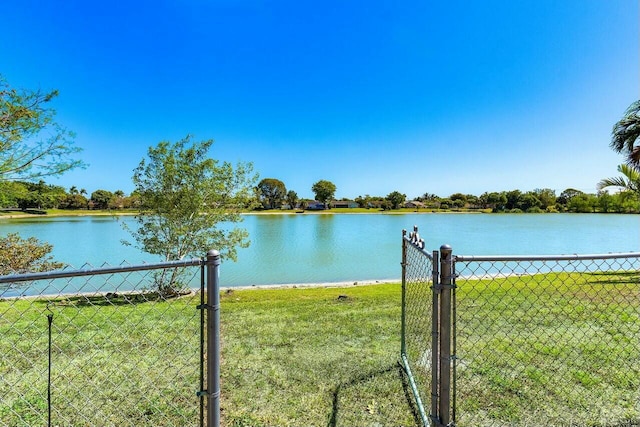 water view with fence